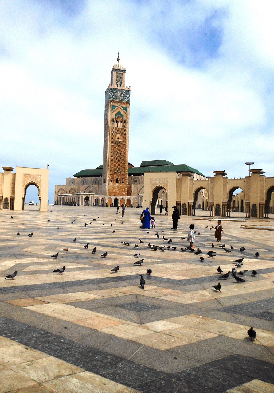 mosque, hassan ii, morocco